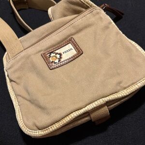 Fossil Tan Messenger Bag for Men
